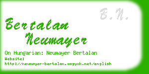 bertalan neumayer business card